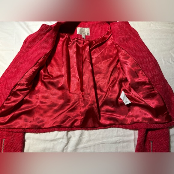 DYNAMITE Beautiful Red Blazer Jacket Zipper - Picture 7 of 11